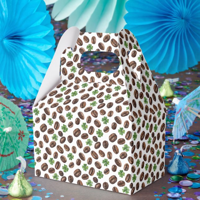 Irish Coffee Beans and Shamrocks Funny Design Presentaskar (Part)