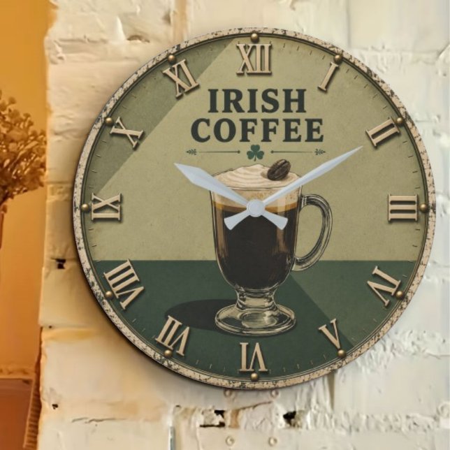 Irish Coffee Celtic Pub Decor  Stor Klocka (Skapare uppladdad)