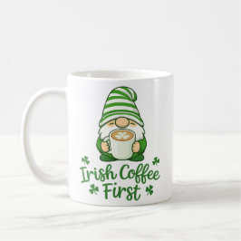 Irish Coffee First Cute Gnome St. Patrick's Day Kaffemugg