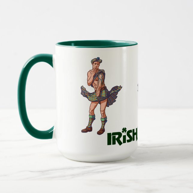 Irish Coffee Risque Kilt Gift Mugg (Vänster)