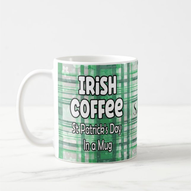 Irish Coffee St patrick's day i A Mugg (Vänster)