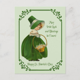 Irish Colleen Postcard Vykort