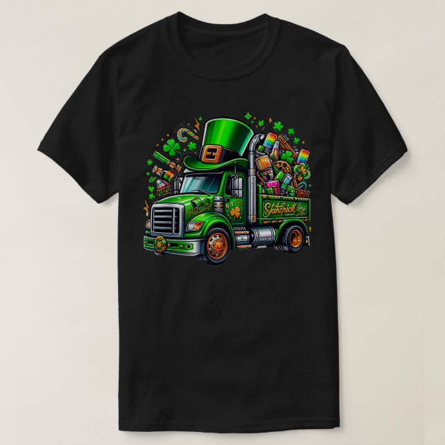 Irish Construction Lastbil Crane Småbarn Boys St P T Shirt (Design framsida)