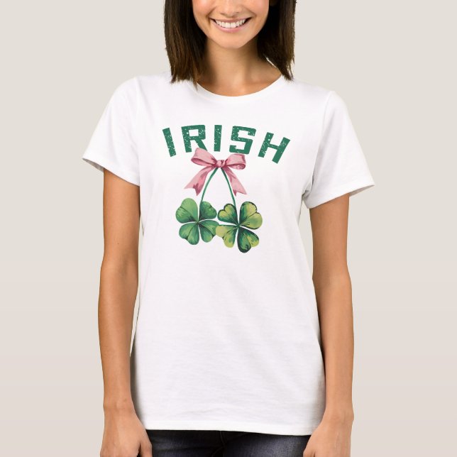 Irish Coquette St. Patrick's Day T Shirt (Framsida)