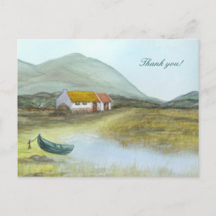 "Irish Cottage" Tack! från Brigid O'Neill Hovey Vykort
