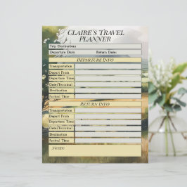 Irish Countryside Travel Details Planner Page