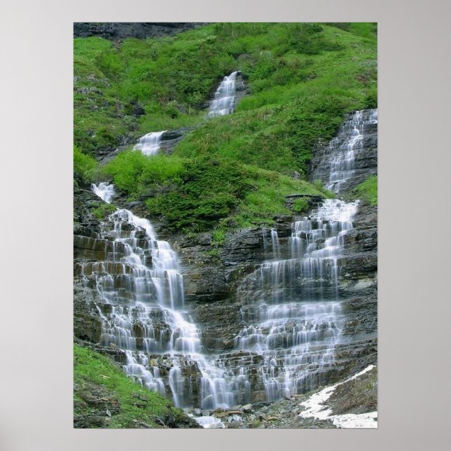 Irish Countryside Waterfall Poster (Framsidan)