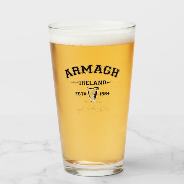 Irish County Armagh Ireland Personlig Text Glaskopp (Framsida fylld)