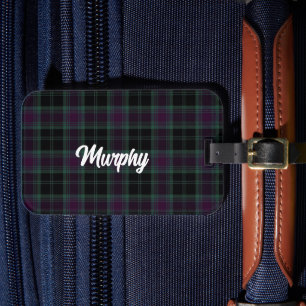 Irish County Carlow Tartan Personlig Bagagebricka