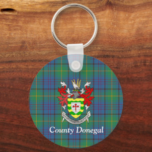 Irish County Donegal Tartan Personlig Nyckelring