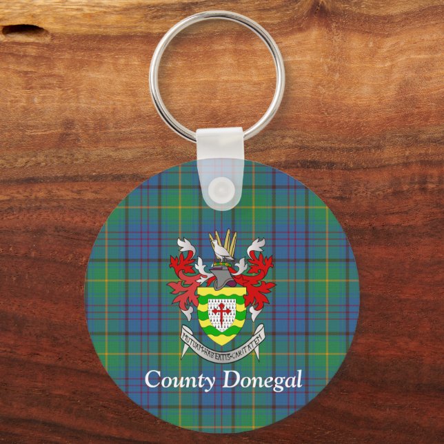 Irish County Donegal Tartan Personlig Nyckelring (Baksida)