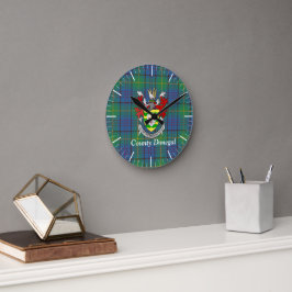 Irish County Donegal Tartan Personlig Rund Klocka