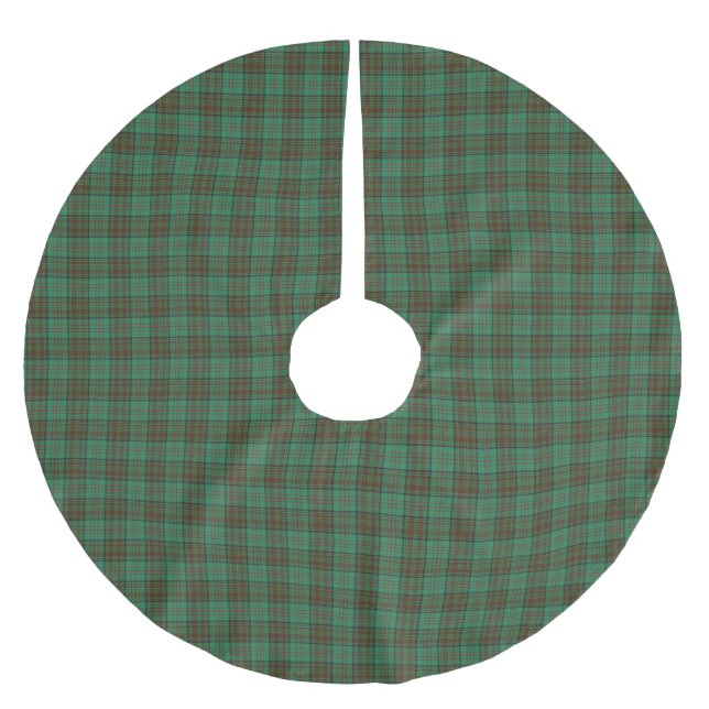 Irish County Dublin Tartan Julgransmatta Borstad Polyester (Framsidan)
