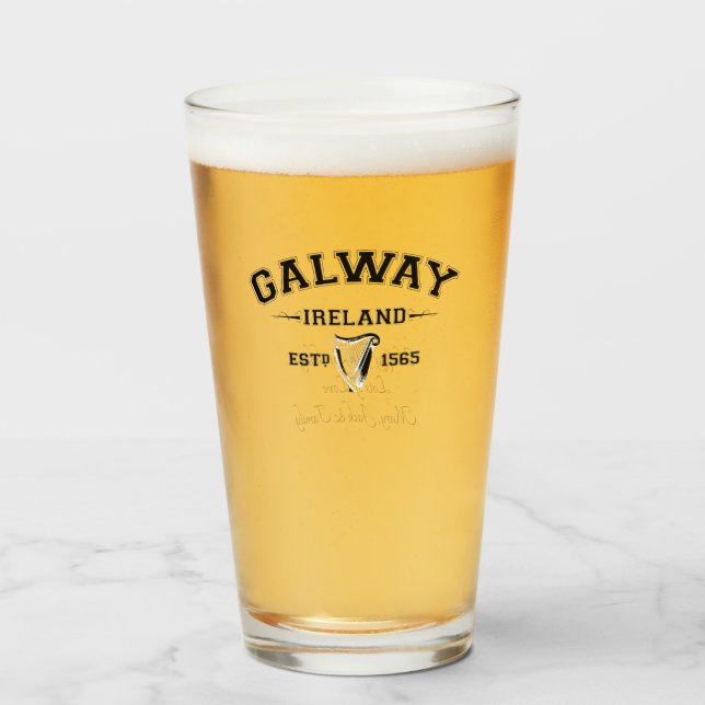 Irish County Galway Ireland Personlig Text Glaskopp (Framsida fylld)