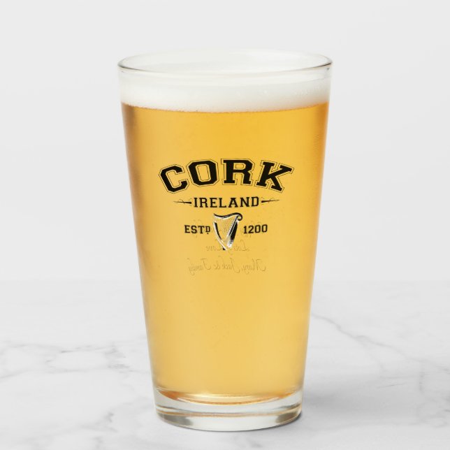 Irish County Kork Ireland Personlig Text Glaskopp (Framsida fylld)