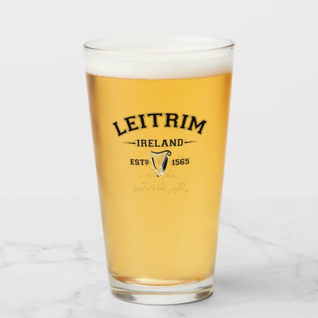 Irish County Leitrim Ireland Personlig Text Glaskopp (Framsida fylld)