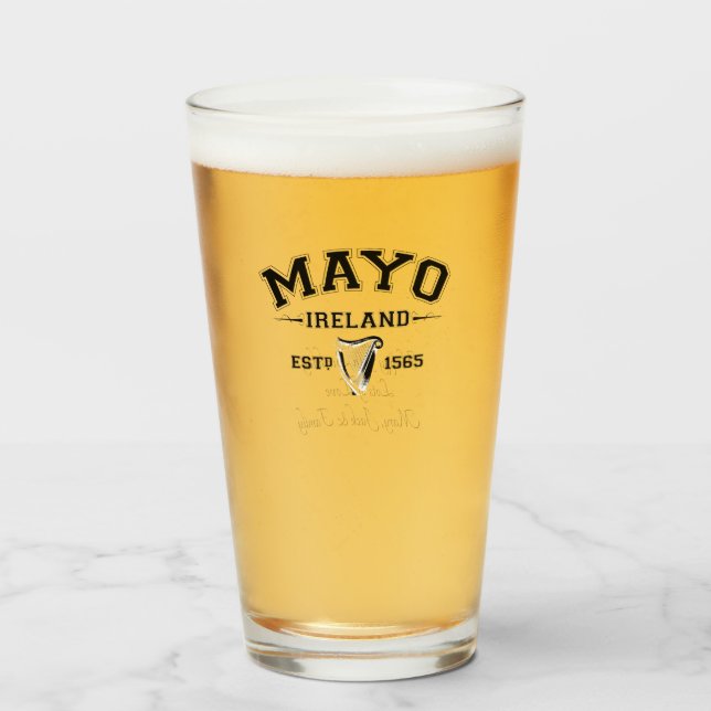 Irish County Mayo Ireland Personlig Text Glaskopp (Framsida fylld)