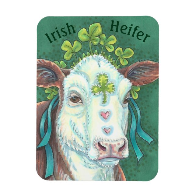 Irish Cow ST. PATRICK'S DAY FARM MAGNET *Anpassnin (Vertikal)