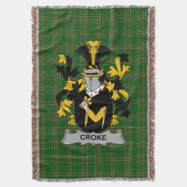 Irish Croke Jackar om Arm Family Crest Ireland Filt