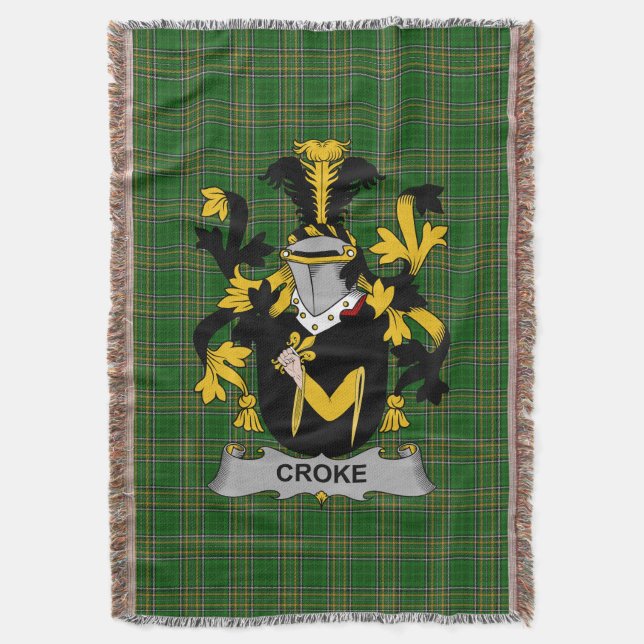 Irish Croke Jackar om Arm Family Crest Ireland Filt (Framsidan Vertikal)