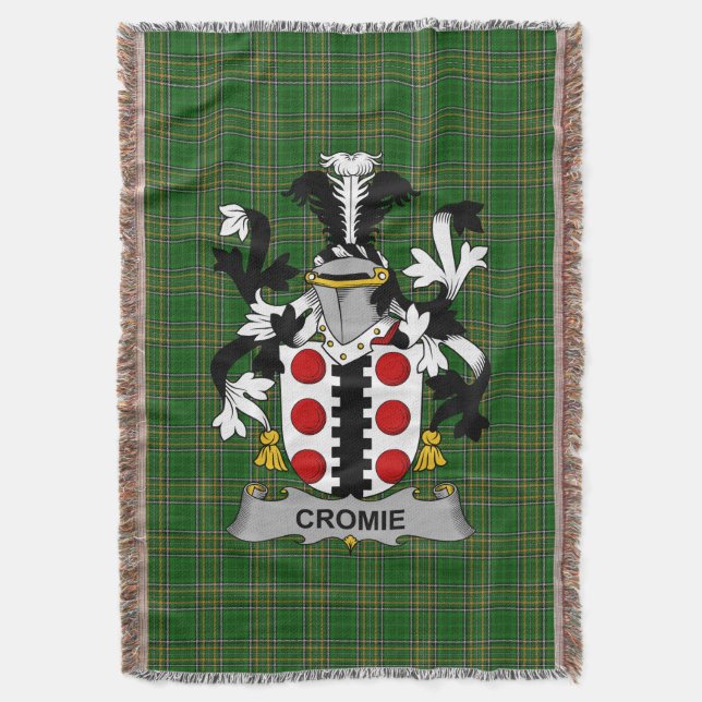 Irish Cromie Jackar om Arm Family Crest Ireland Filt (Framsidan Vertikal)