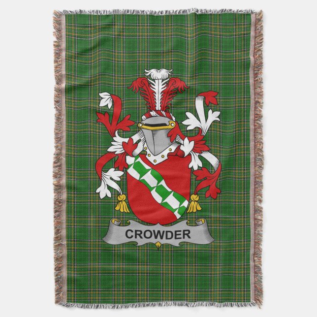 Irish Crowder Jackar Arm Family Crest Ireland Filt (Framsidan Vertikal)