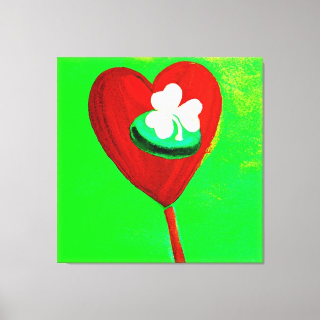 Irish Cute Painting Design. Köp nu Canvastryck (Framsida)