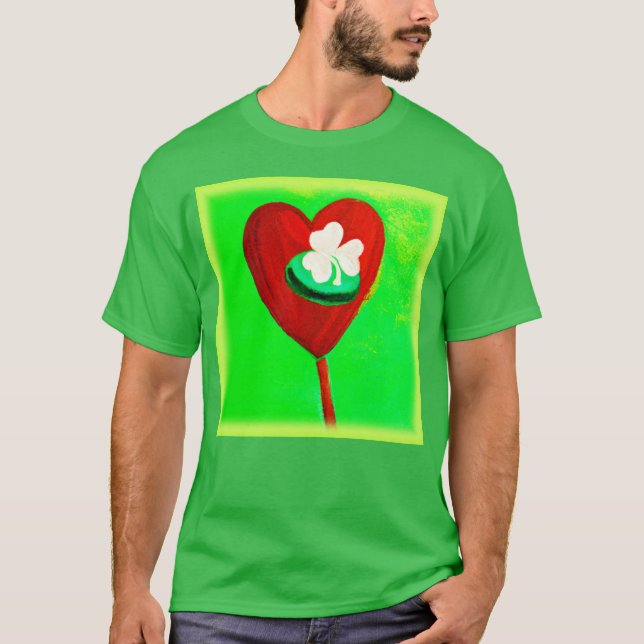 Irish Cute Painting Design. Köp nu T Shirt (Framsida)