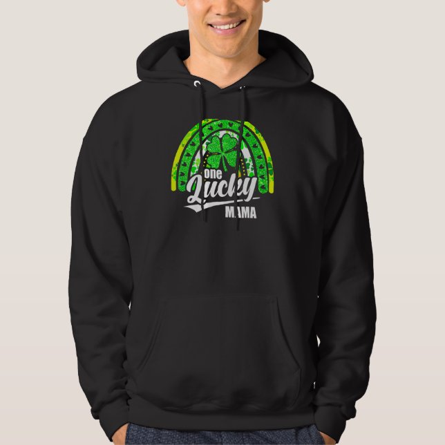 Irish Cute Rainbow Grönt Klöver Patrick's Day One Hoodie (Framsida)