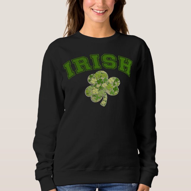 IRISH, Cute St Patricks Fyrklövra T Shirt (Framsida)