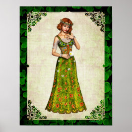 Irish Daisy Girl Poster