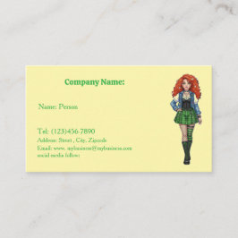 irish dall  visitkort