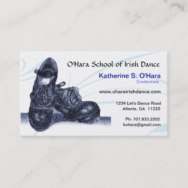 Irish Dance Affärskort Visitkort (Framsida)