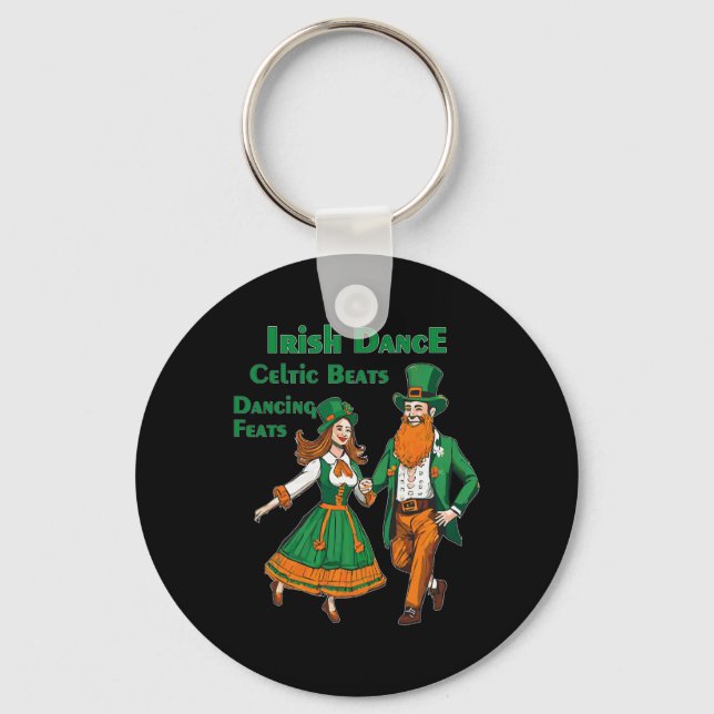 Irish Dance Celtic Beats Dancing St patrick's day Nyckelring (Framsida)