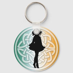 Irish Dance Celtic Irish Flagga Keychain Nyckelring