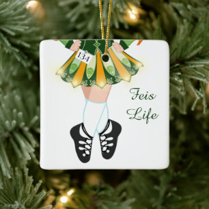 Irish Dance Feis Competition Feis Life-jul Julgransprydnad Keramik