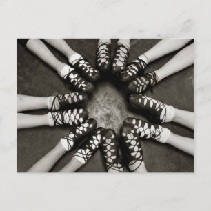 Irish Dance Ghillies Postcard Vykort