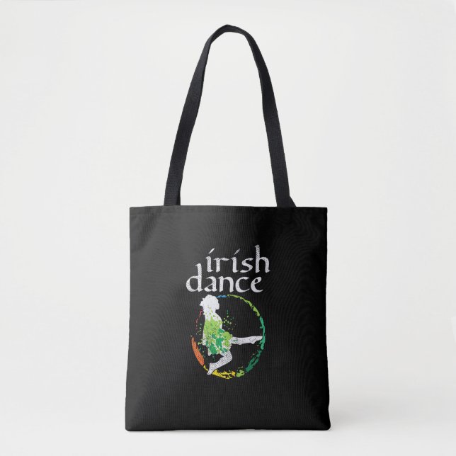 Irish Dance Girl Färg St patricks day Ceili Danc Tygkasse (Framsida)