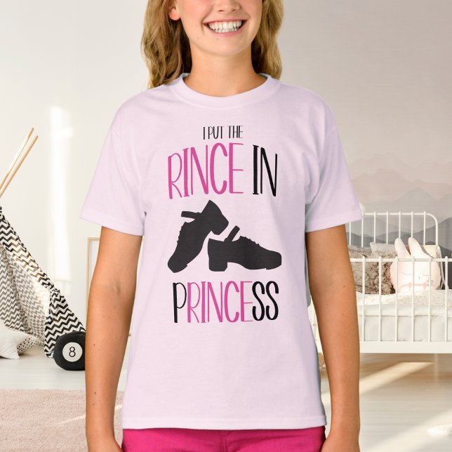 Irish Dance, jag la regnet i Princess Hard Shoe T Shirt (Skapare uppladdad)