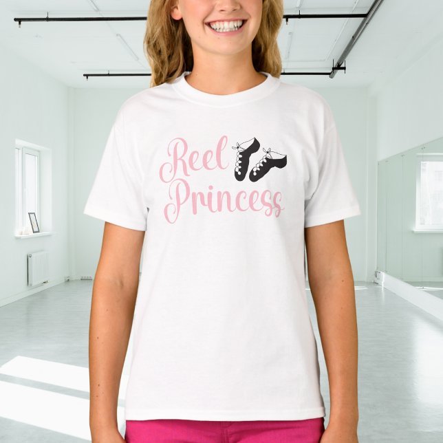 Irish Dance Ljus rosa Reel Princess Soft Shoes T Shirt (Skapare uppladdad)