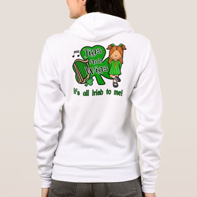 Irish Dance Morsa, Jigs och Wigs Hoodie Tröja (Baksida)
