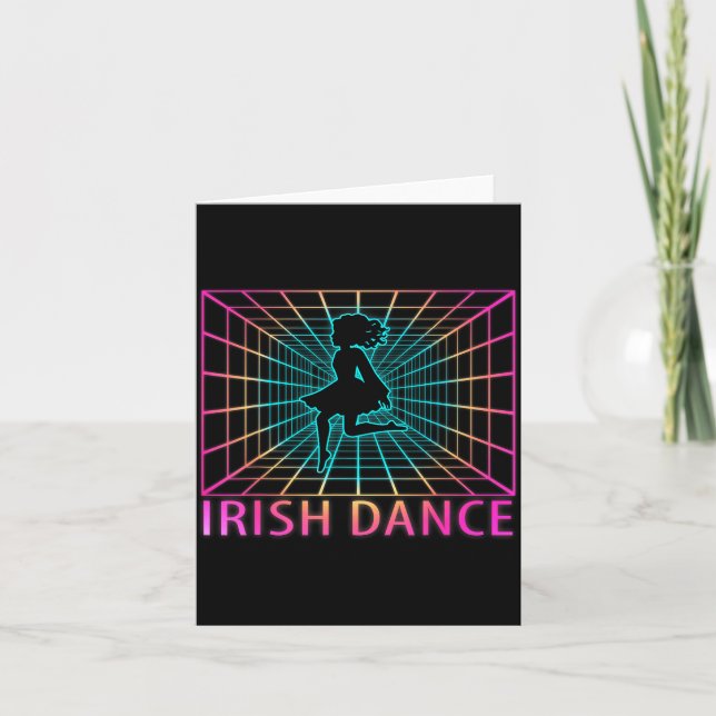 Irish Dance Retro Dancer Gift  Kort (Framsida)
