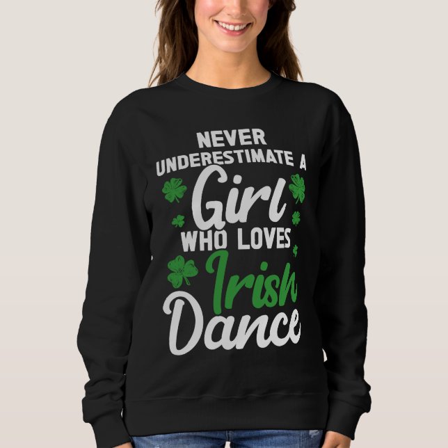 Irish Dance St Patricks Day Reel Girl Irish Step D T Shirt (Framsida)
