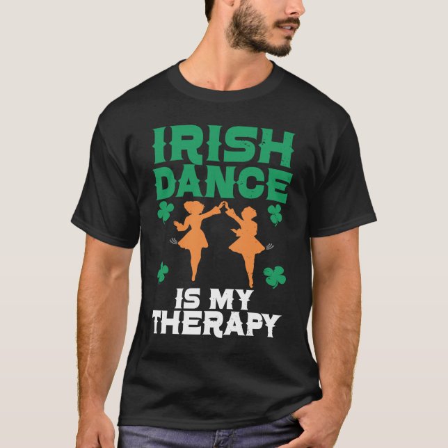 Irish Dance St Patricks Day Reel Girl Irish Step D T Shirt (Framsida)