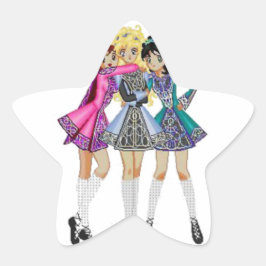 Irish Dance Sticker Stjärnformat Klistermärke