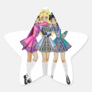 Irish Dance Sticker Stjärnformat Klistermärke