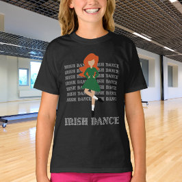Irish Dance Typography Red Hair Irish Dancer T Shirt