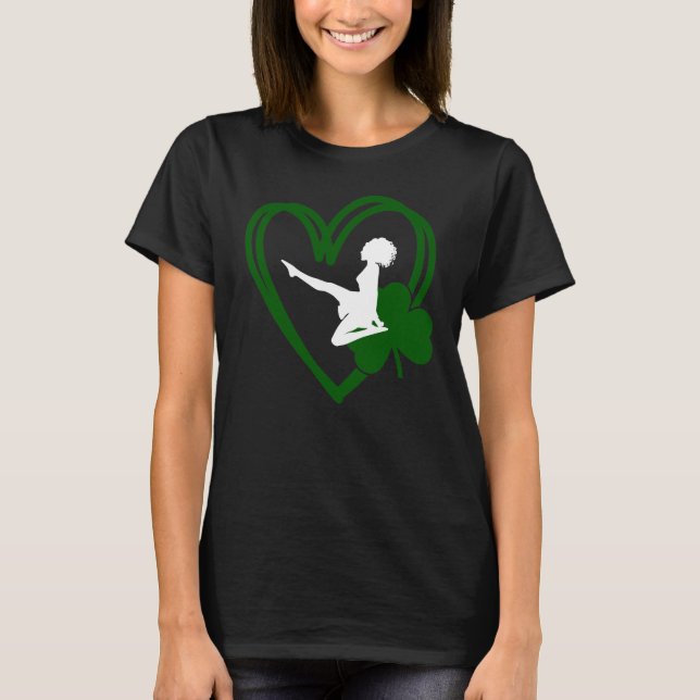 Irish Dancer and Grönt Heart Irish Dance T Shirt (Framsida)