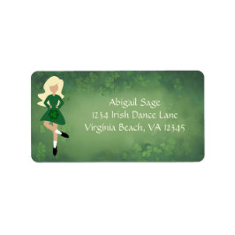 Irish Dancer - Blond Hair - Klöver Dance Adress Adressetikett