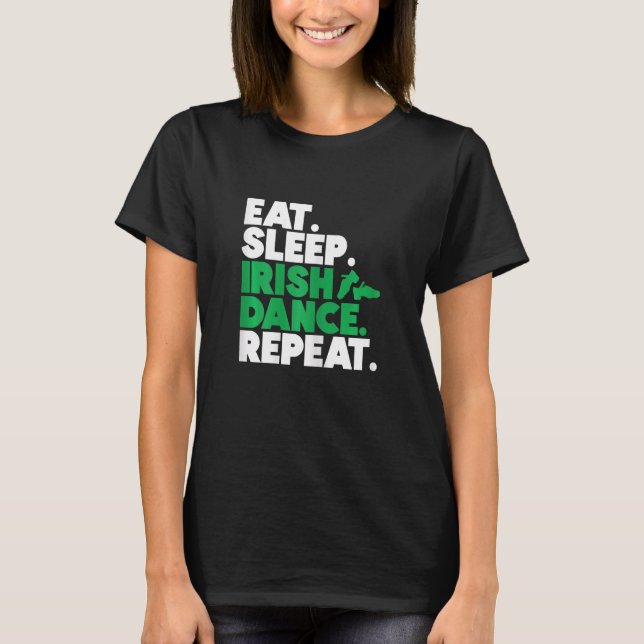 Irish Dancer Ceili Reel Dance Feis Irish Step Danc T Shirt (Framsida)